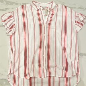 Madewell Red & Blue Stripe Top